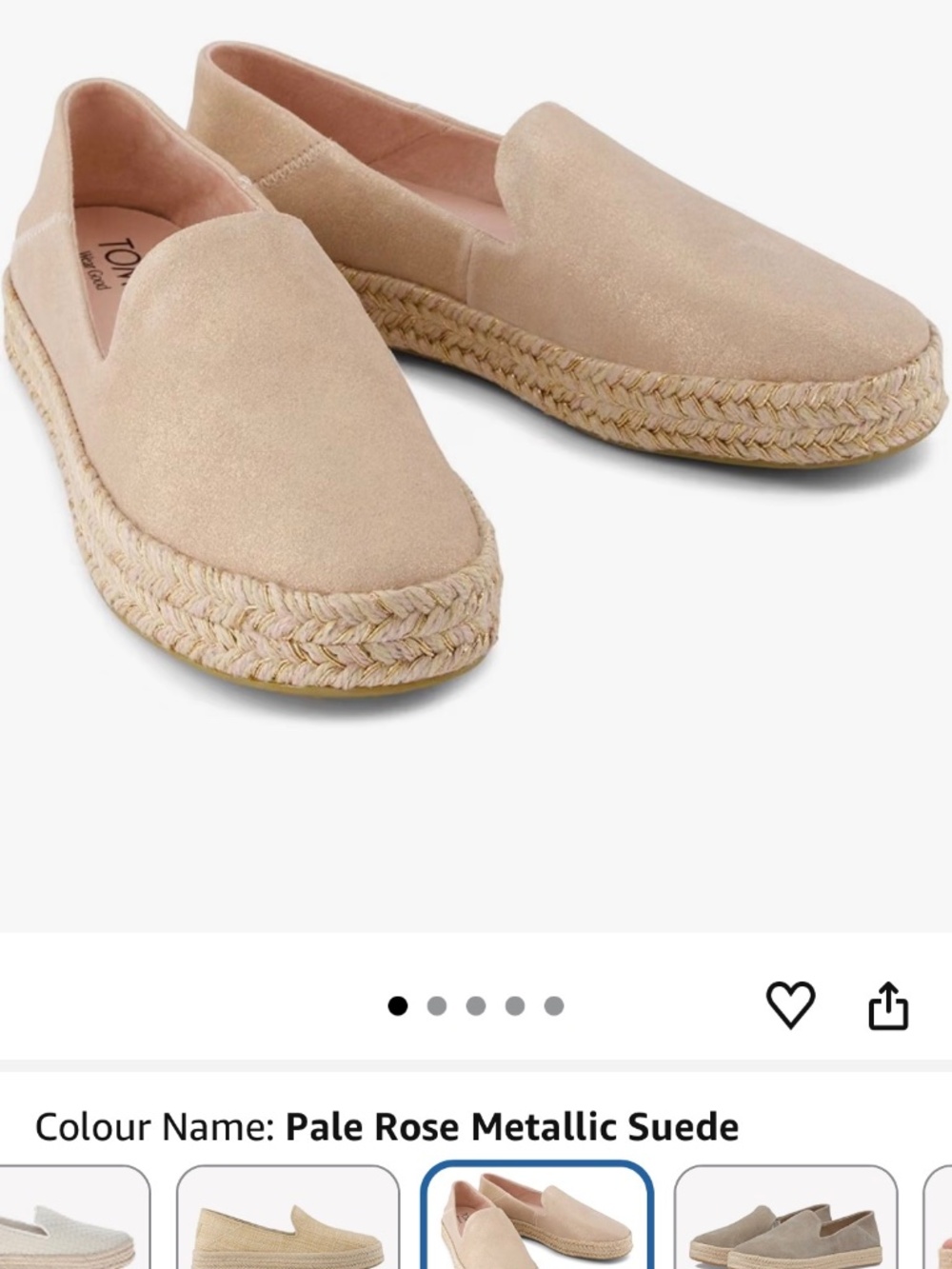TOMS Carolina genuine suede shoes
